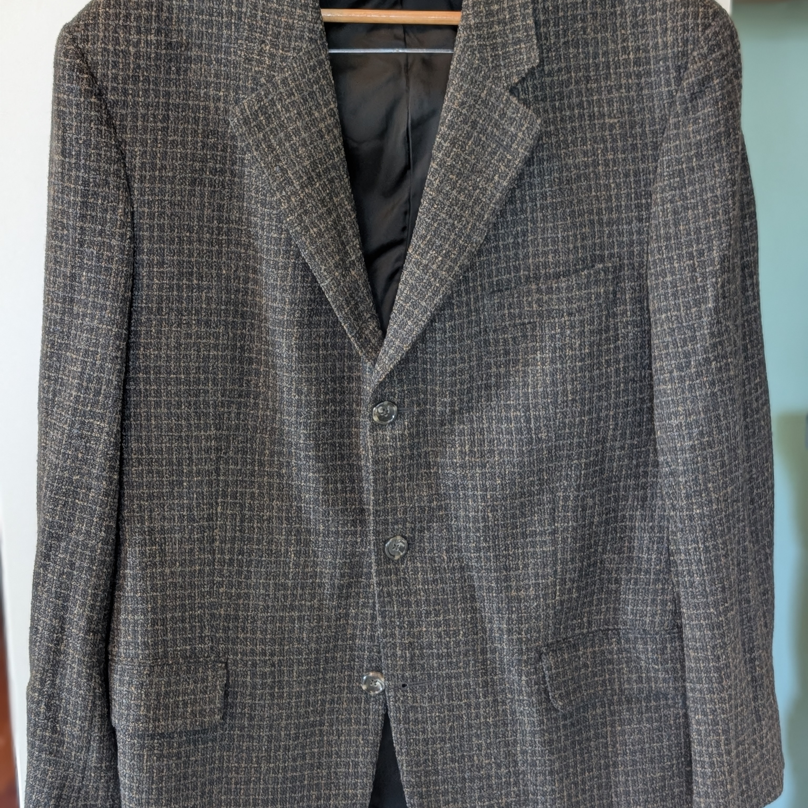 Jack Victor Men's Gray Windowpane Sport Coat Blazer